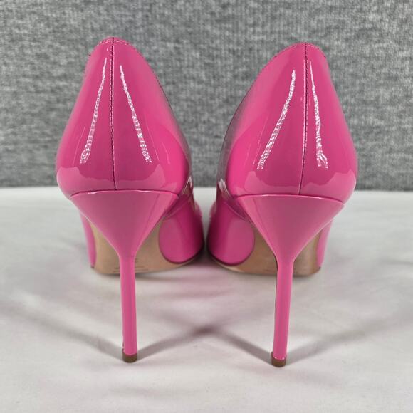MANOLO BLAHNIK WOMEN'S HOT PINK PATENT LEATHER HEEL PUMPS SIZE 6.5 STYLE 58266 - Picture 4 of 14